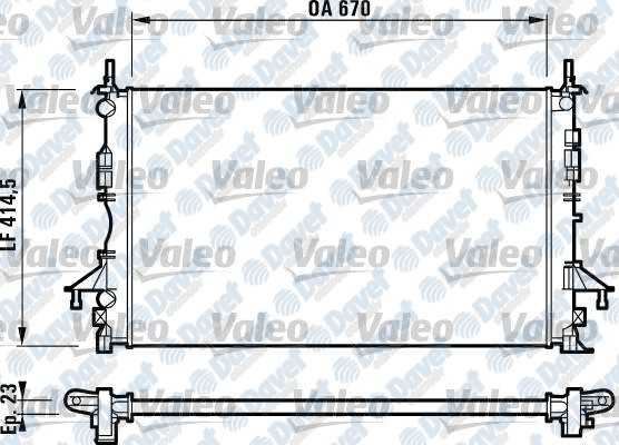 VALEO 732827 Su Radyatoru Laguna Ii 1.6/1.8/2.0/1.9 Dci (670x414.5x23)